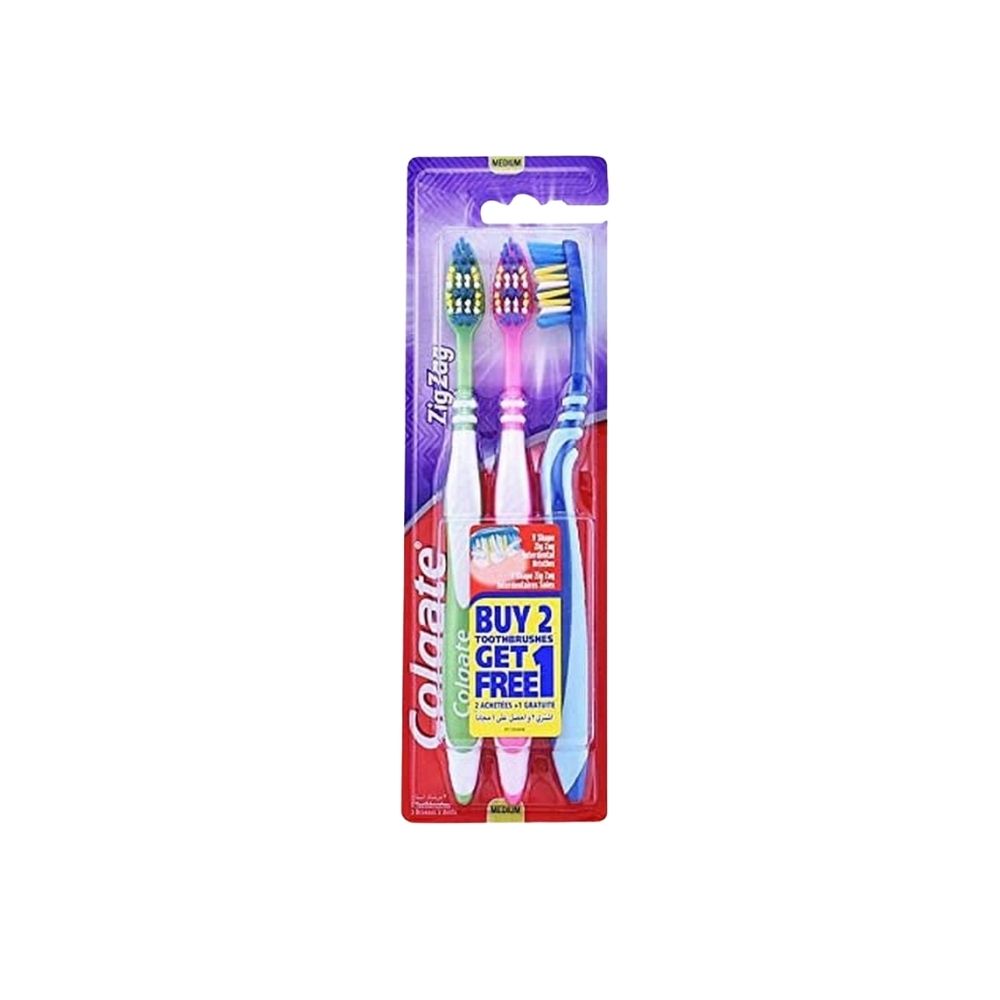 Colgate Zigzag Medium Toothbrush Value Pack 
